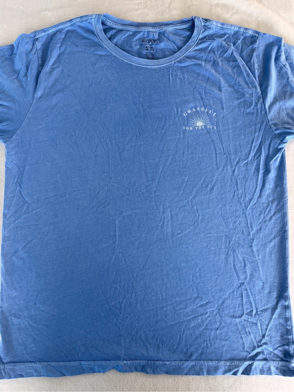 Roxy Grateful Sun blue cotton t-shirt